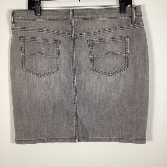 Ruff Hewn Grey Denim Jean Mini Skirt 10 Western Cowgirl Rodeo Cowgirl Chic - Picture 4 of 6